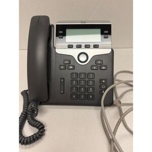 Cisco IP Phone 7841 VoIP Business Desk Phone Charcoal CP-7841-K9 V04 works